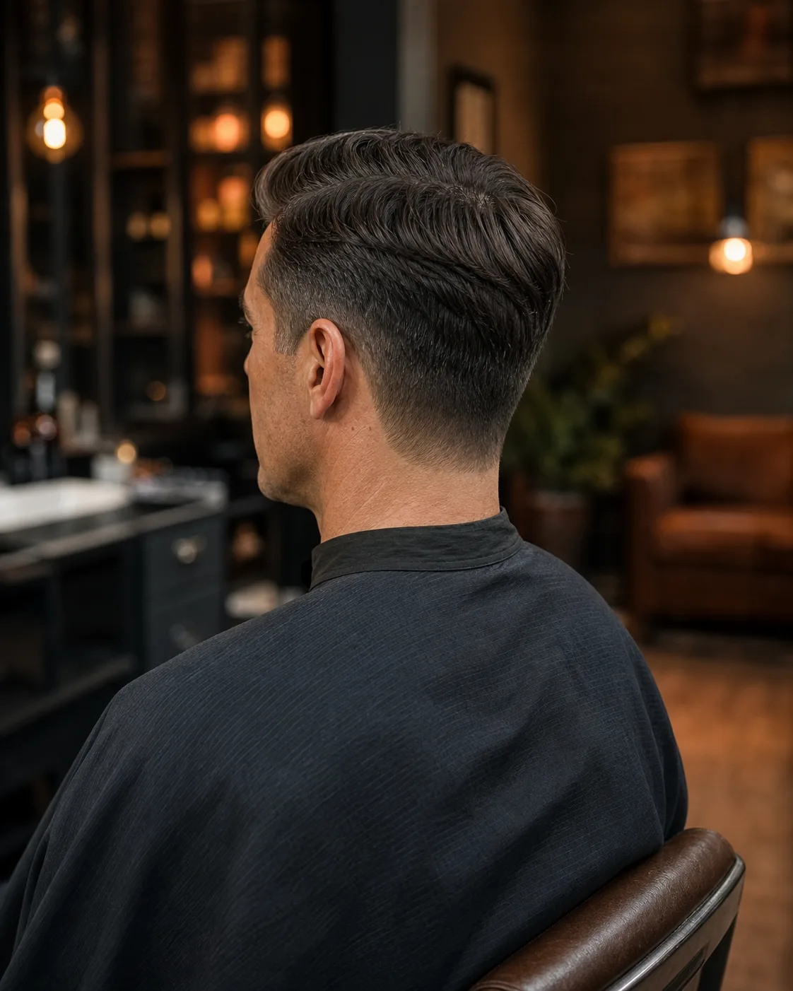 Finished classic scissor cut and low taper